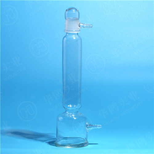 华鸥正品 优质气体干燥塔500ML 玻璃干燥塔 高透明 高硼硅3.3